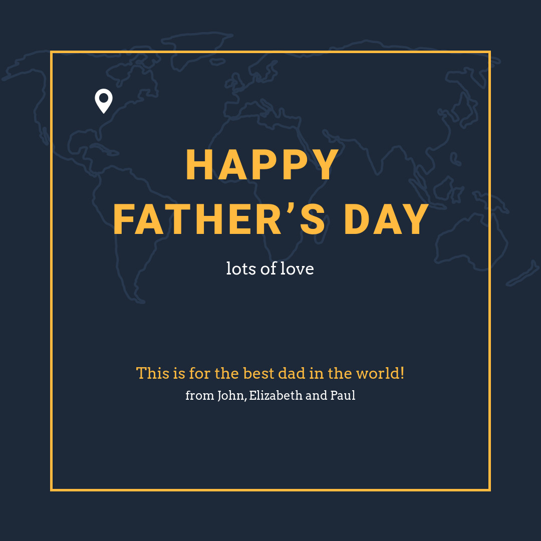 Father's Day - Facebook Post Template  Facebook Carousel Ads 1080x1080