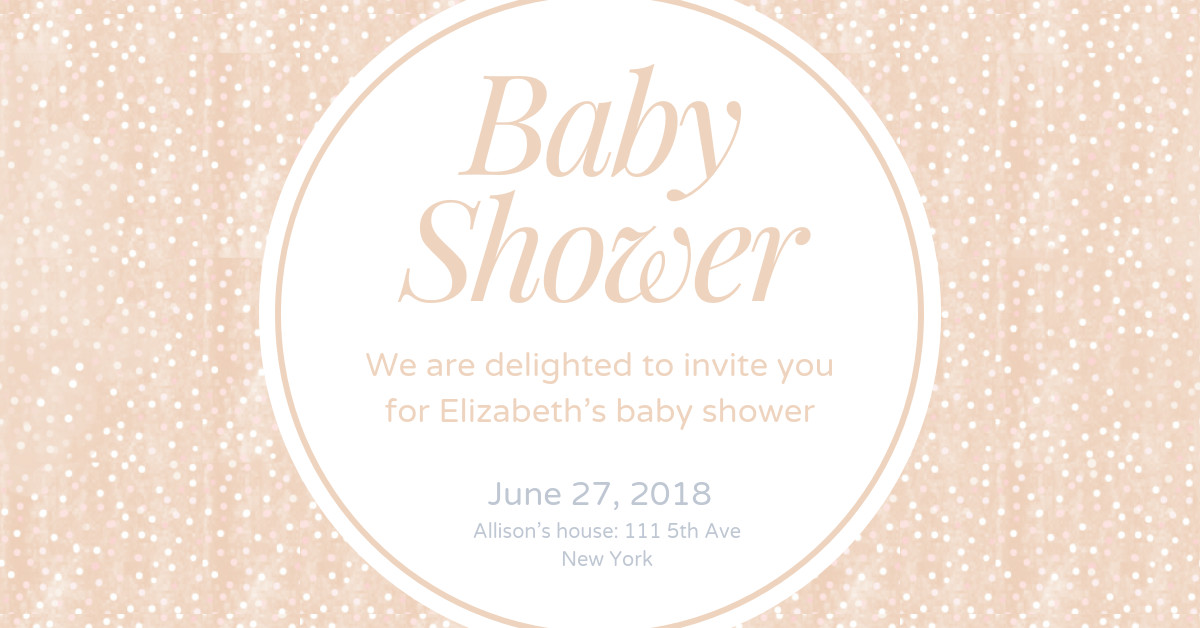 Baby Shower Facebook Post Template Facebook Sponsored Message 1200x628