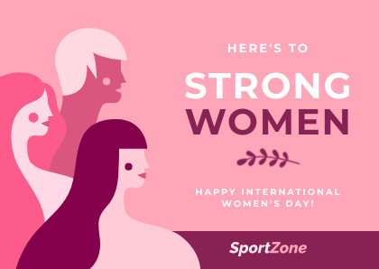 International Women's Day Strong Women Card 420x298 template