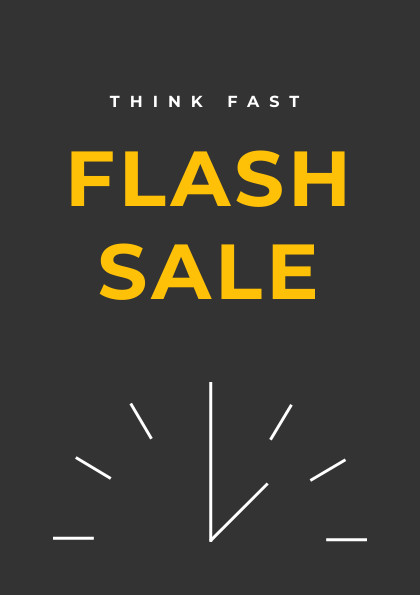 Think Fast Clock Sale – Flyer Template  420x595