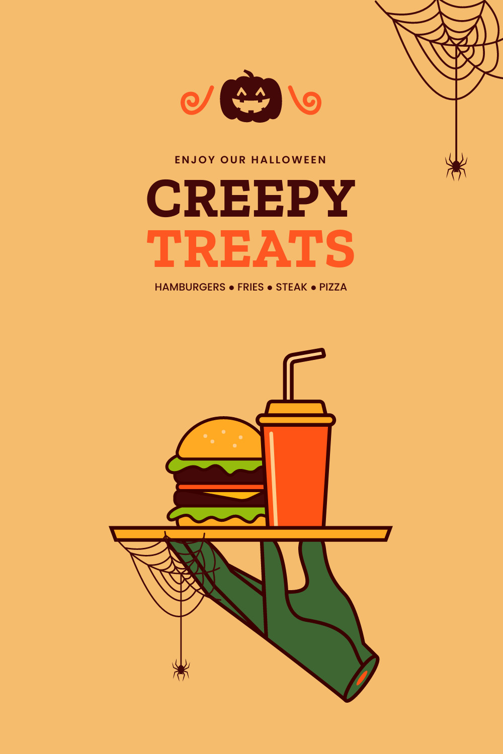 Creepy Treats Halloween  Facebook Cover 820x360
