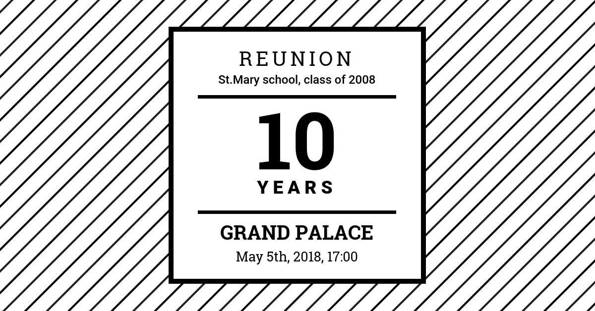 10 Year Reunion Facebook Sponsored Message 1200x628