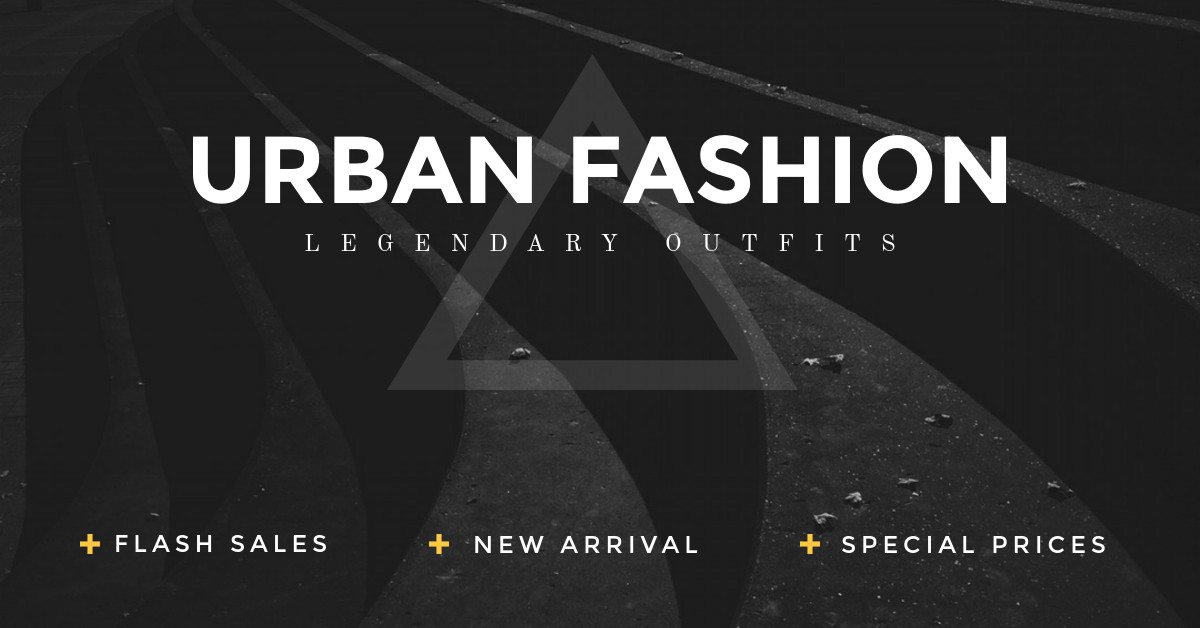Black Background Urban Fashion Facebook Sponsored Message 1200x628
