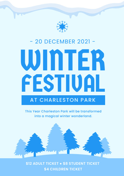 Christmas Winter Wonderland Festival Flyer 420x595