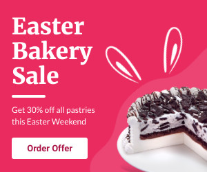 Easter Bunny Bakery Sale Inline Rectangle 300x250