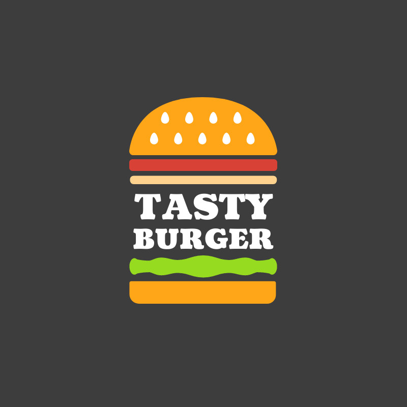 TastyBurger – Logo Template 800x800 template