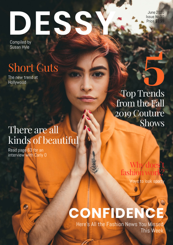Dessy Confidence Fashion –  Magazine Cover Template 595x842