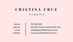 Beautiful Blossoms Boutique – Business Card Template