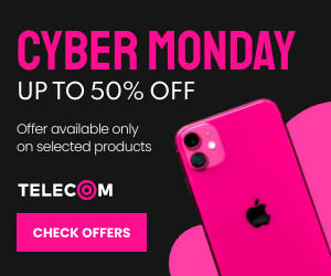 Cyber Monday Pink Apple Phone Inline Rectangle 300x250