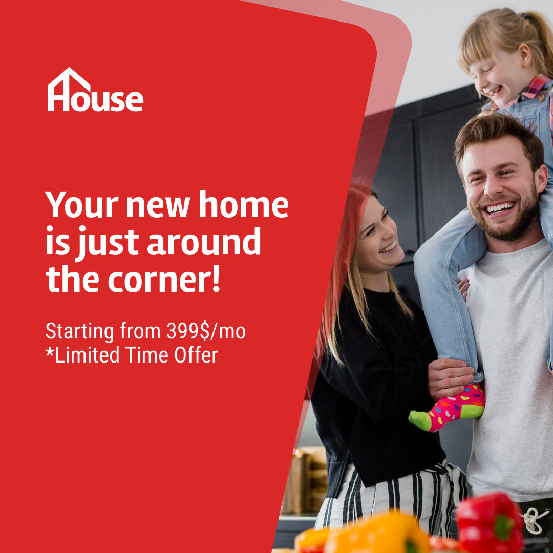New Family Home Red House 1080x1080 template