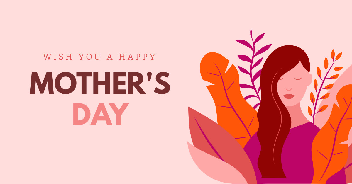 Wish You a Happy Mother's Day Responsive Landscape Art 1200x628