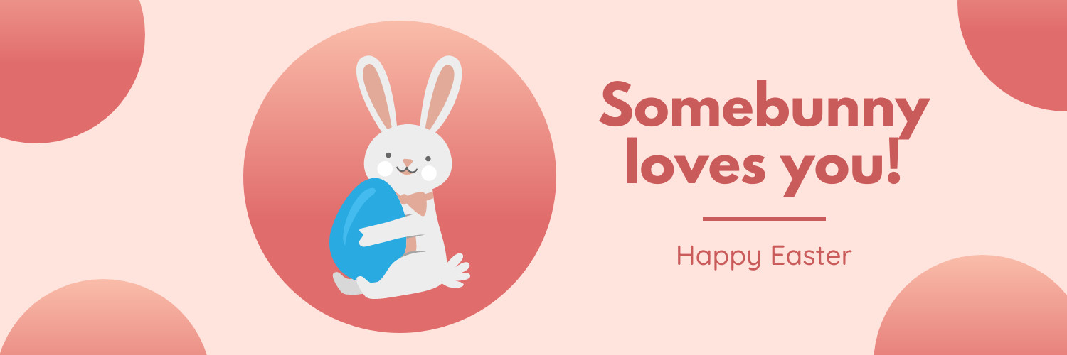 Somebunny Loves You Happy Easter Facebook Cover 820x360