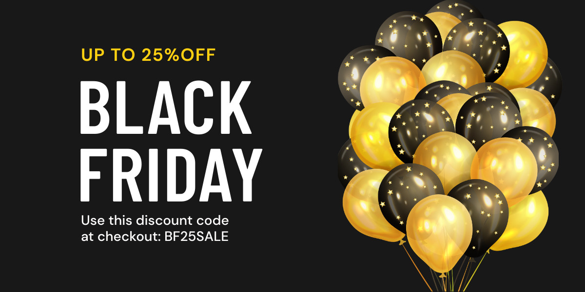 Gold Balloon Black Friday Discount Inline Rectangle 300x250