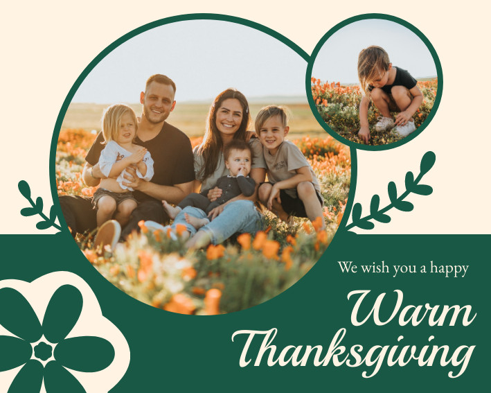 Happy Family Warm Thanksgiving Photo Collage 709x567 template