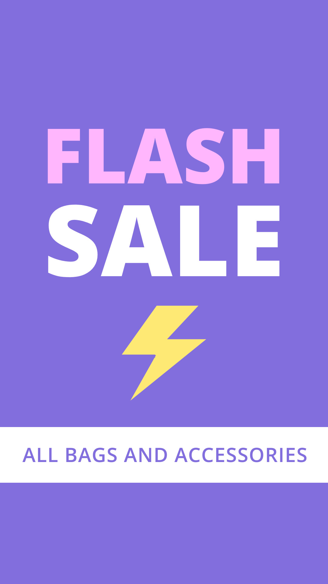 Flash Sale Purple Fashion Template Instagram Video ads 1080x1920