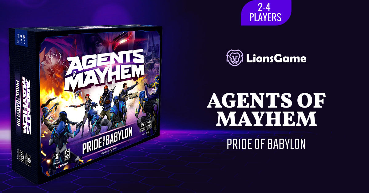 Purple Board Game Agents of Mayhem