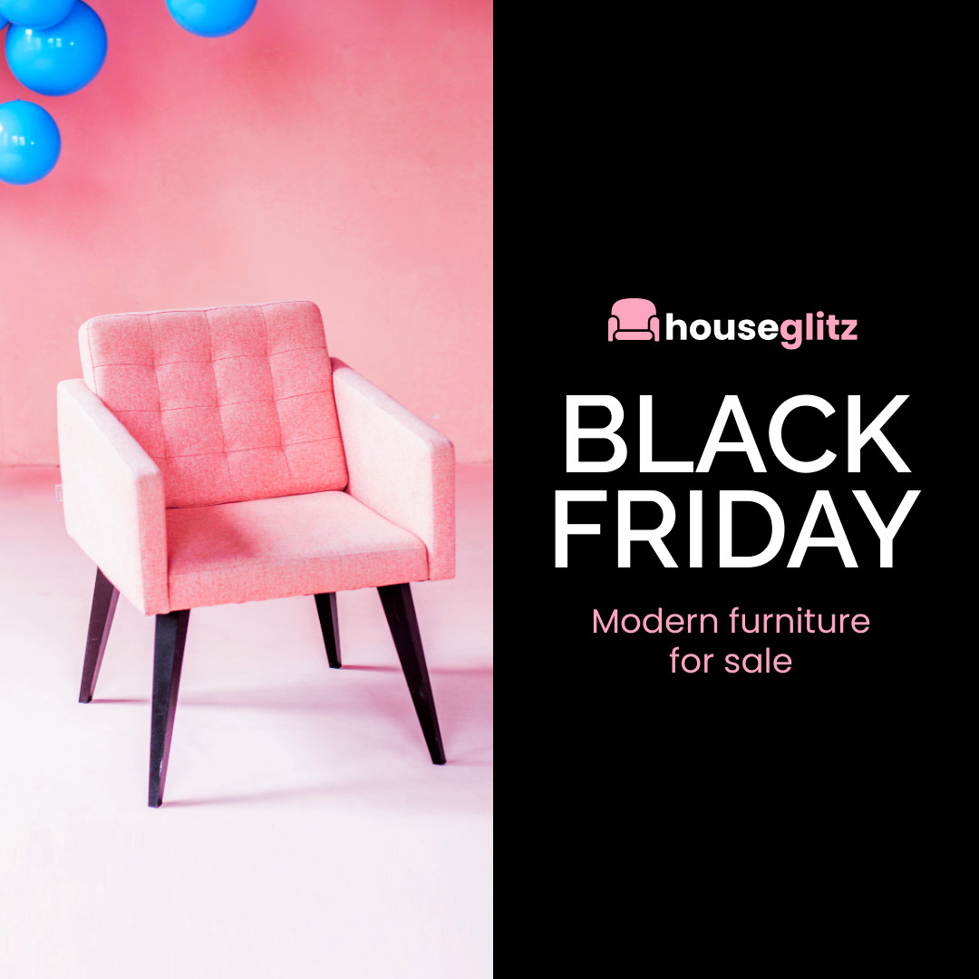 Black Friday Modern Pink Furniture Sale 1080x1080 template