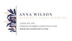 Anna Wilson Event Planning – Business Card Template 252x144
