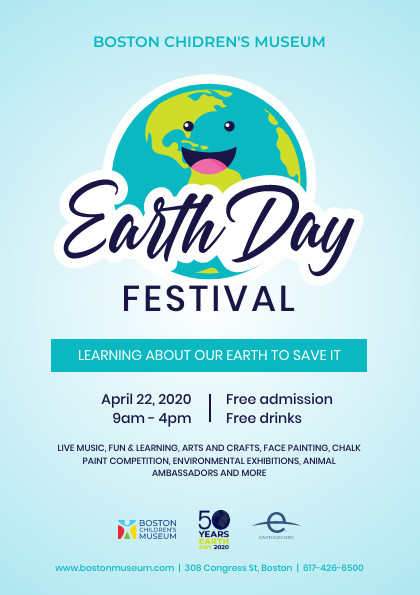 Earth Day Festival for Children – Flyer Template 420x595