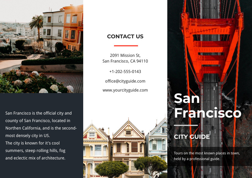 San Francisco City Guide – Brochure Template 842x595 template