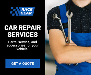 Car Repair Service Race Gear Inline Rectangle 300x250