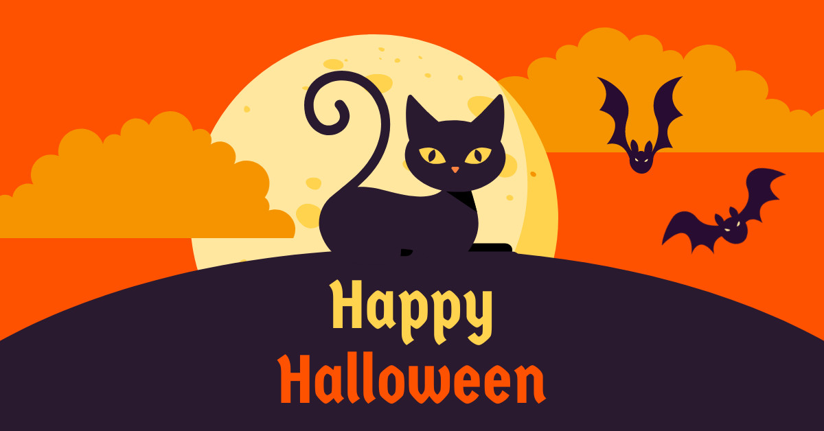 Happy Halloween Black Cat 