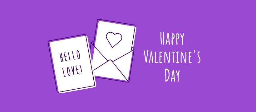 Hello Love Happy Valentine's Day Facebook Cover 820x360