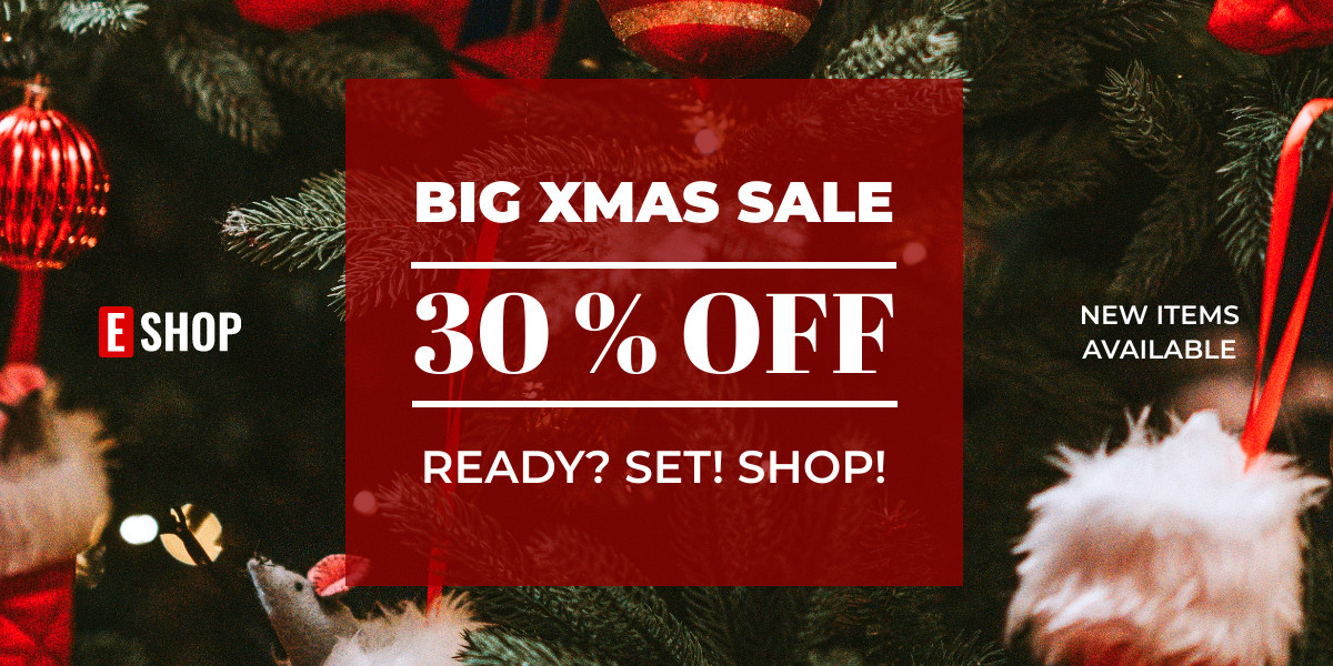 Big Christmas Sale New Items Facebook Cover 820x360