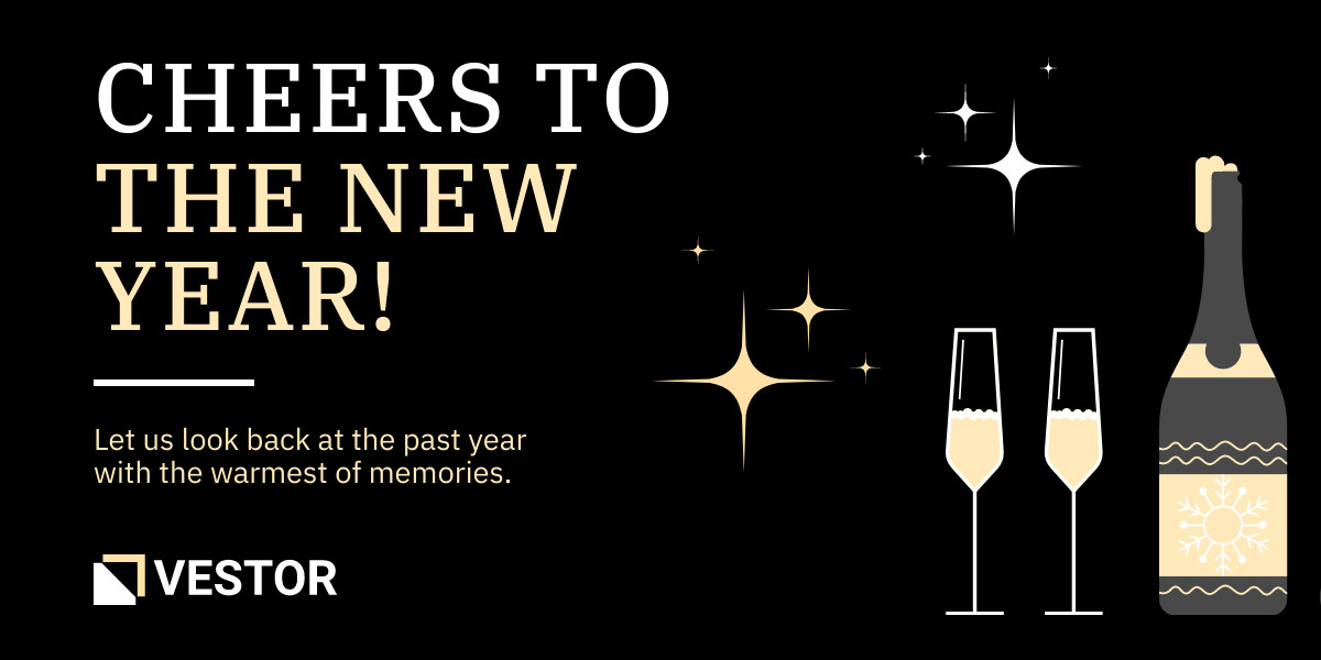 Cheers to the New Year BizChat Facebook Cover 820x360