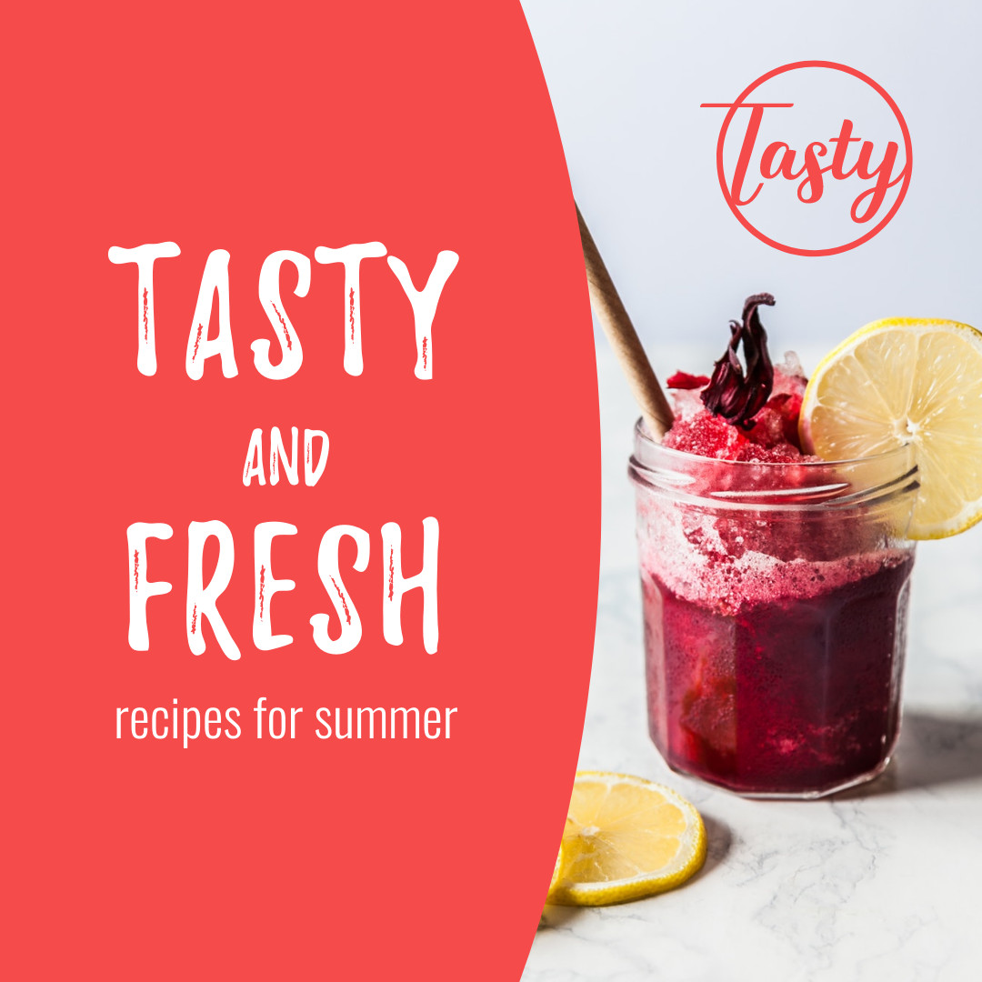 Tasty and Fresh Summer Recipes  1080x1080 template