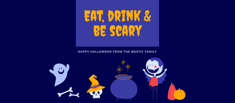 Eat Drink and Be Scary Halloween  Facebook Cover 820x360