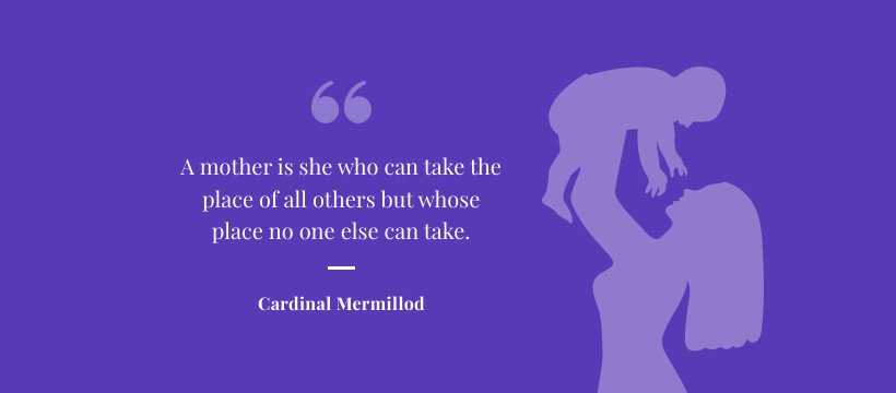 Mother's Day Cardinal Mermillod Quote Facebook Cover 820x360