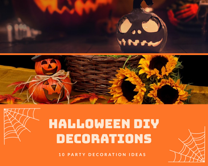 Halloween DIY Decorations Photo Collage 709x567 template preview