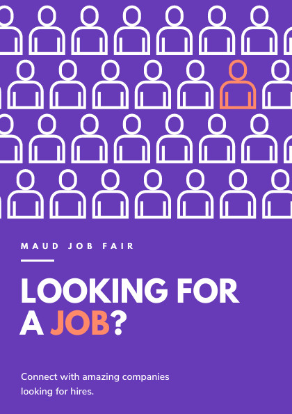 Maud Job Fair Purple – Flyer Template 420x595