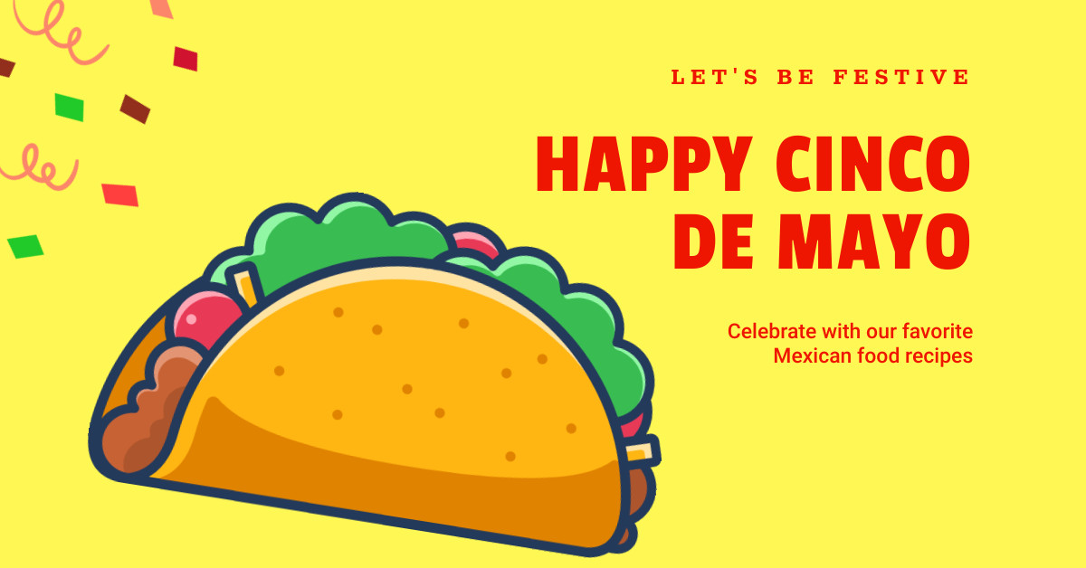 Happy Cinco de Mayo with Festive Recipes Facebook Cover 820x360