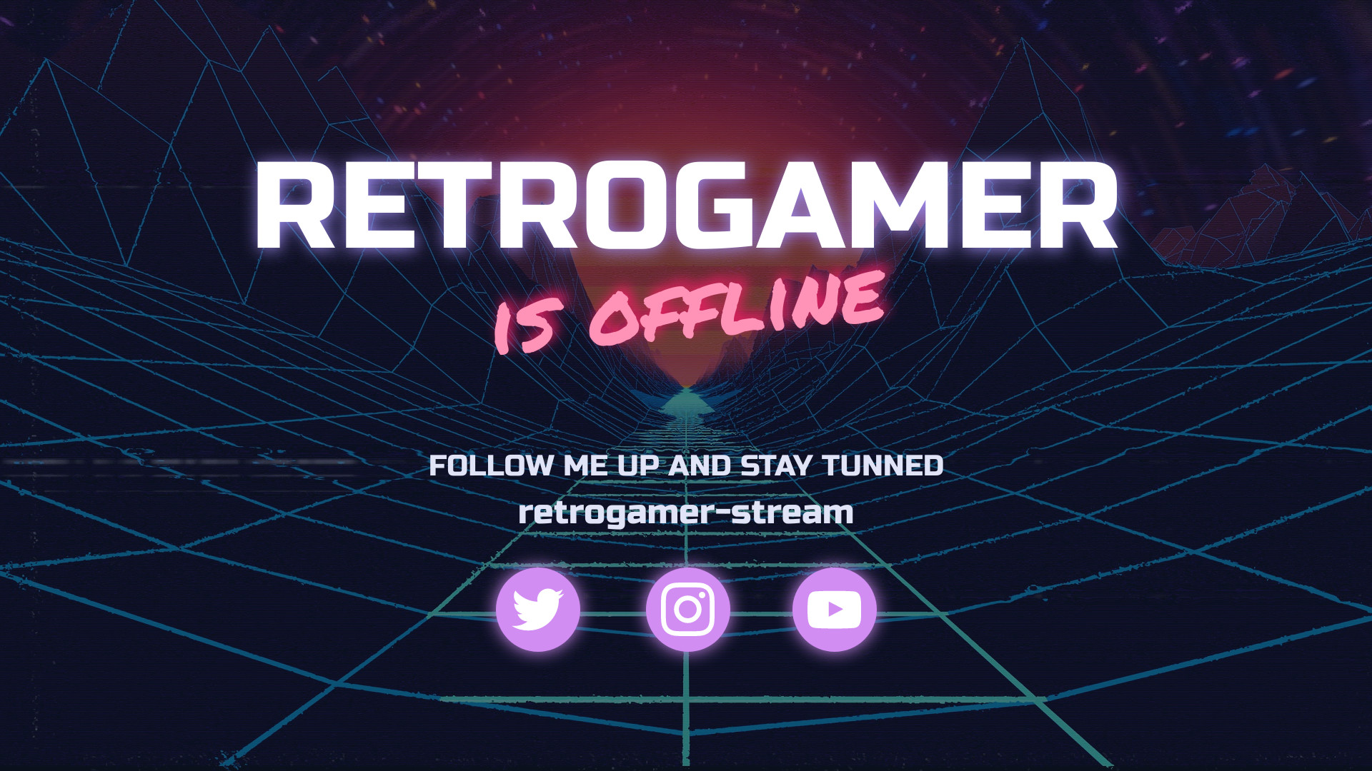 Retro Gamer Twitch Video – Cover Template  Facebook FHD Video 1920x1080
