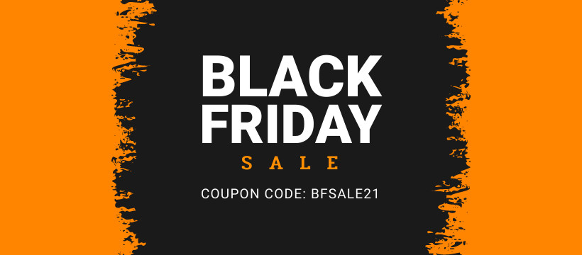 Orange Black Friday Sale Code Inline Rectangle 300x250