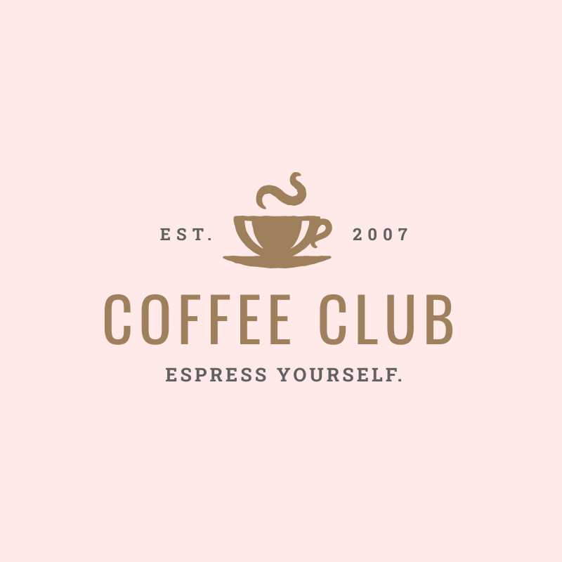 Coffee Club Espress Yourself – Logo Template 800x800 template