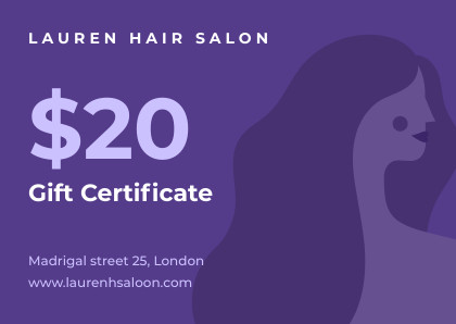 Lauren Hair Salon – Card Template 420x298 template