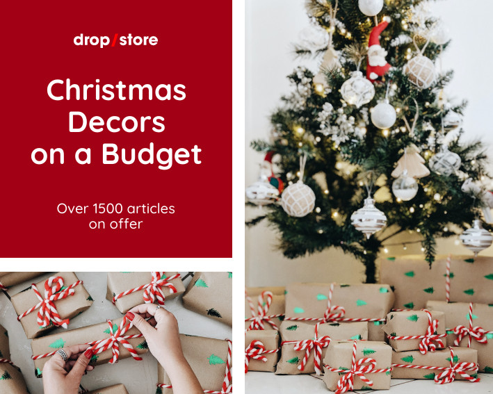 Christmas Decors on a Budget Photo Collage 709x567 template