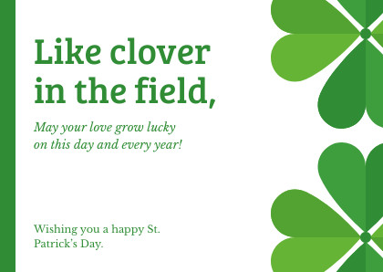 Saint Patrick's Clover Field – Card Template 420x298 template