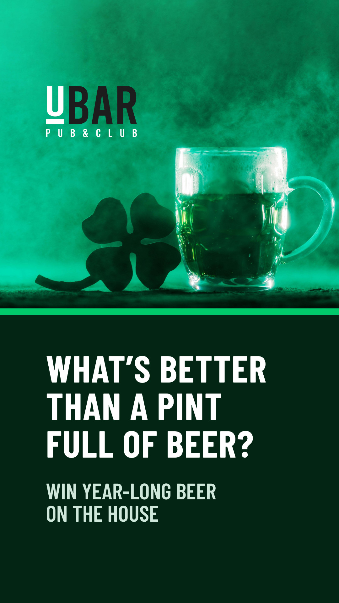 Saint Patrick's Pint Full of Beer