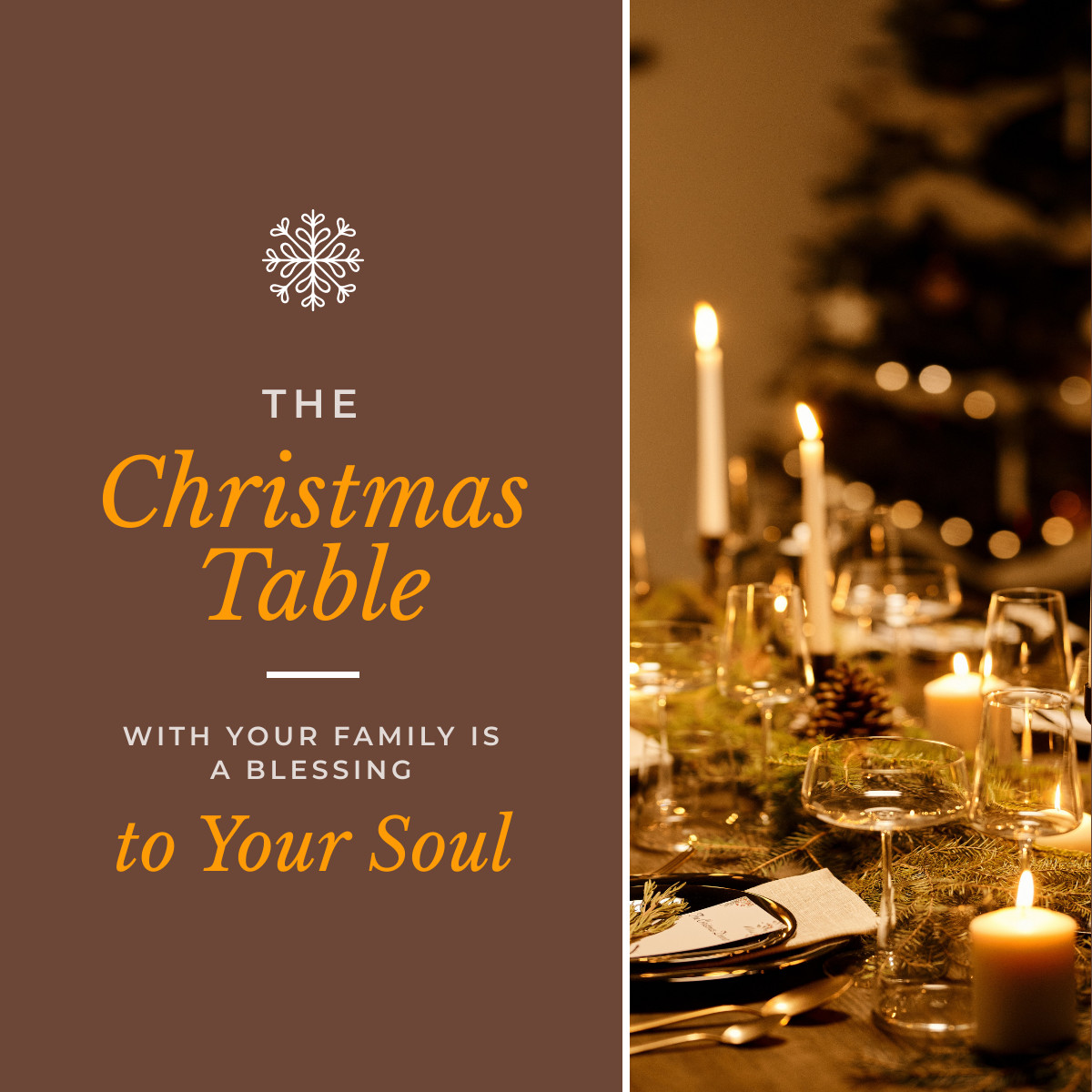 Christmas Table with Your Family Responsive Square Art 1200x1200