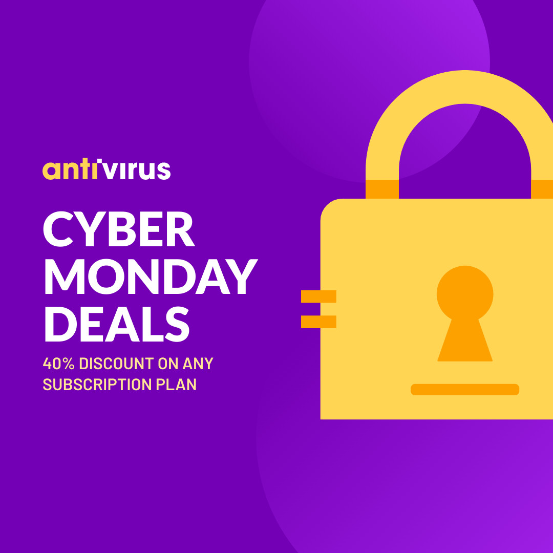 Cyber Monday Antivirus Subscription Deals 1080x1080 template