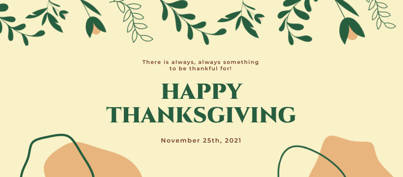 Always Thankful on Thanksgiving  Facebook Cover 820x360