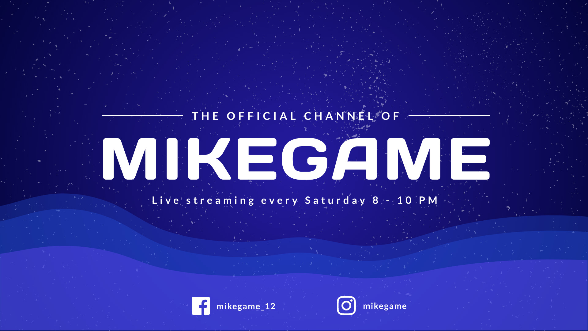 Mikegame – Twitch Video Cover Template Facebook FHD Video 1920x1080