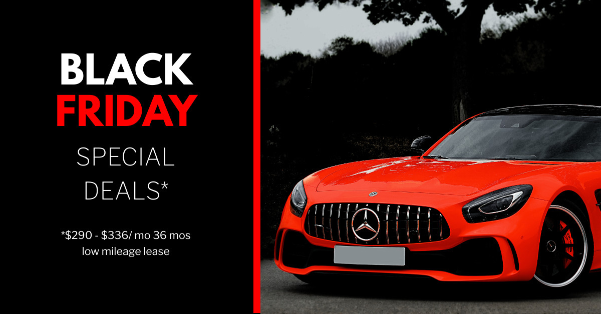Black Friday Red Mercedes Special Deals Facebook Cover 820x360