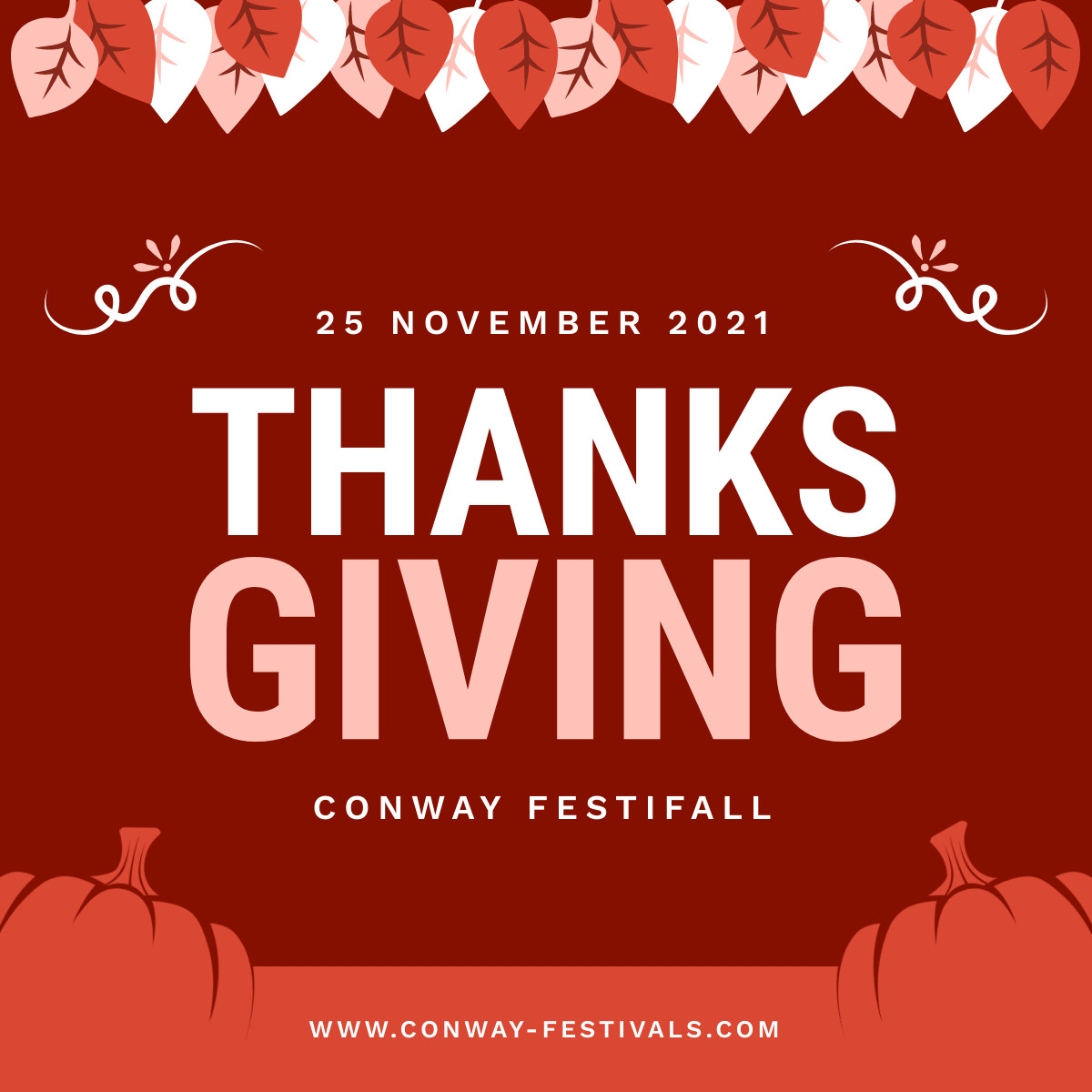 Thanksgiving Conway FestiFall Responsive Square Art 1200x1200