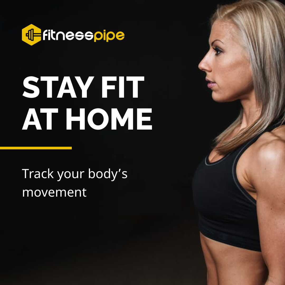 Stay Fit At Home Fitness 1080x1080 template
