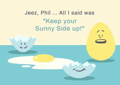 Cracked Sunny Funny Easter Egg – Card Template 420x298 template